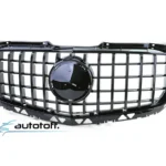 Grila compatibila cu Mercedes Sprinter W906 Facelift (14-17) model Panamericana Negru lucios