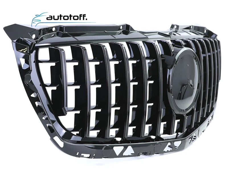 Grila compatibila cu Mercedes Sprinter W906 Facelift (14-17) model Panamericana Negru lucios