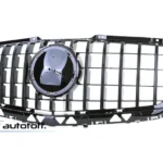 Grila compatibila cu Mercedes Sprinter W906 Facelift (14-17) model Panamericana Negru lucios