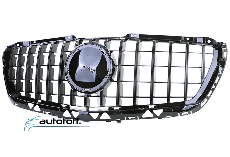 Grila compatibila cu Mercedes Sprinter W906 Facelift (14-17) model Panamericana Negru lucios
