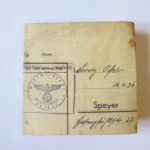 Rar! Germania nazistă,certificat militar nazist de înregistrare emis de biroul de recrutare militară din orașul Speyer în 1938