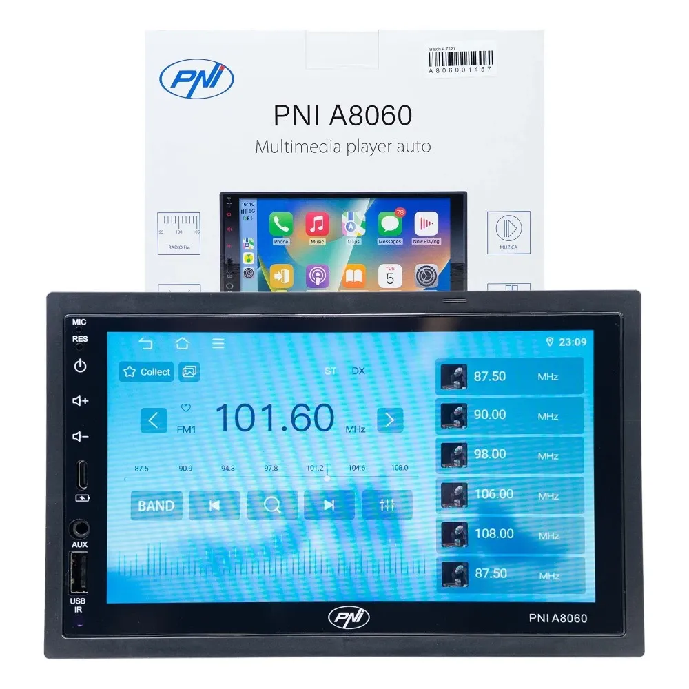 Resigilat : Multimedia player auto PNI A8060 cu Android 13, 4GB DDR3/ROM 64GB, ecr