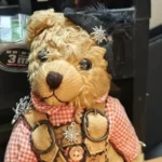 RF Reinart Faelens German Plush Teddy Bear Lederhosen Charivari w/Edelweiss Charms and Feathered Cap