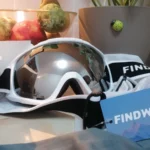 Ochelari de schi FINDWAY albi cu lentilă sferică, protecție UV 100%, anti-aburire, OTG compatibili cu ochelari de vedere, snowboard