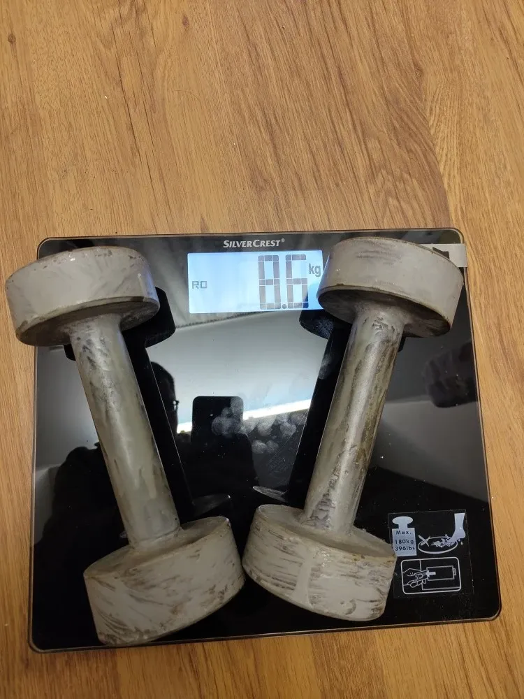 Pereche Ganterele Metalice Fitness – Greutate Totală 8.6 kg