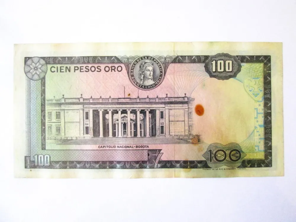 Rară! Columbia 100 Pesos Oro 1973 în stare buna/foarte buna la cel mai mic preț