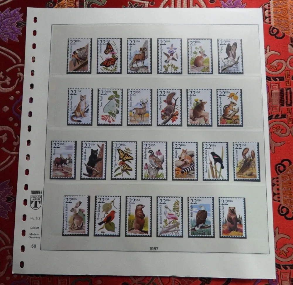 Timbre USA~serie completa de 50 de timbre fauna MNH