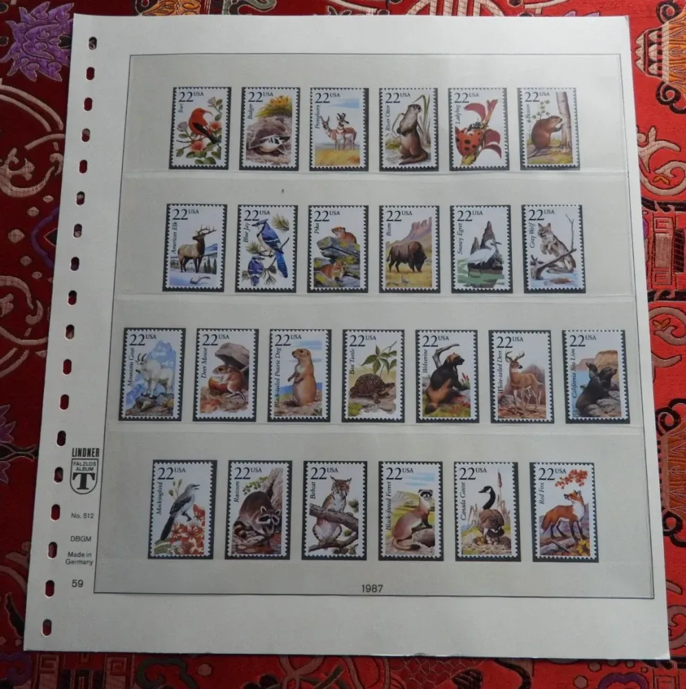 Timbre USA~serie completa de 50 de timbre fauna MNH